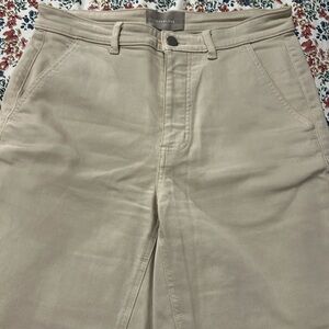 Everlane Woman Cream Wide-Leg Jean